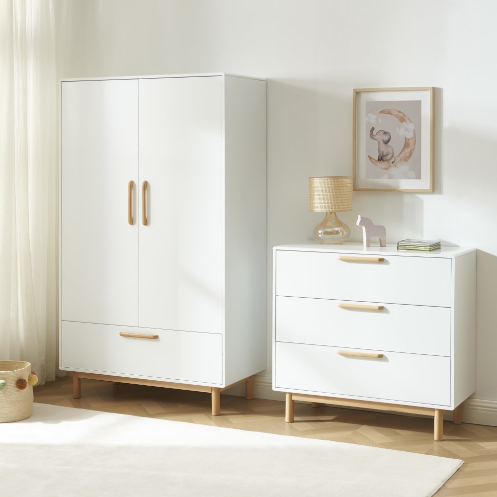 Armoire enfant  blanc 2 portes (Baita) - Image 1