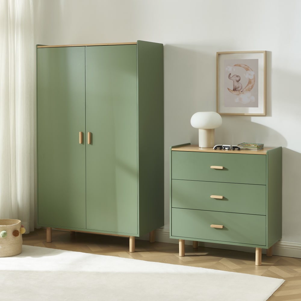 Armoire enfant  vert 2 portes (Baita) - Image 1