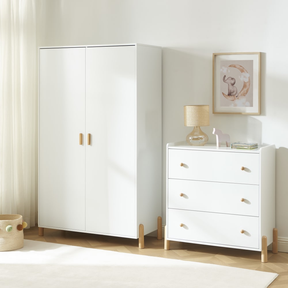 Armoire enfant  blanc 2 portes (Baita) - Image 1