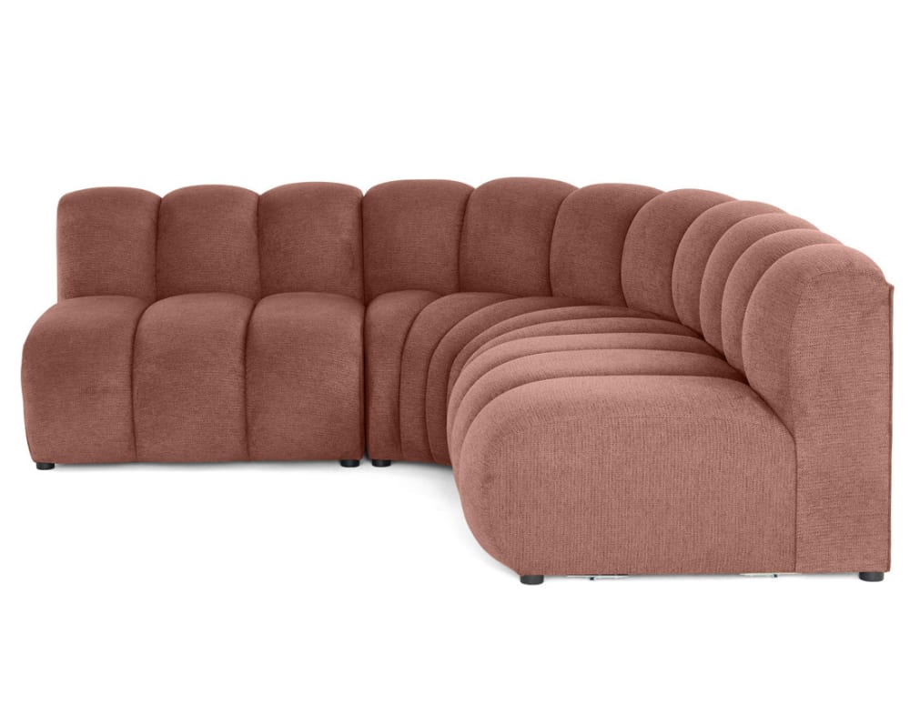 Canapé modulable d'angle - rose