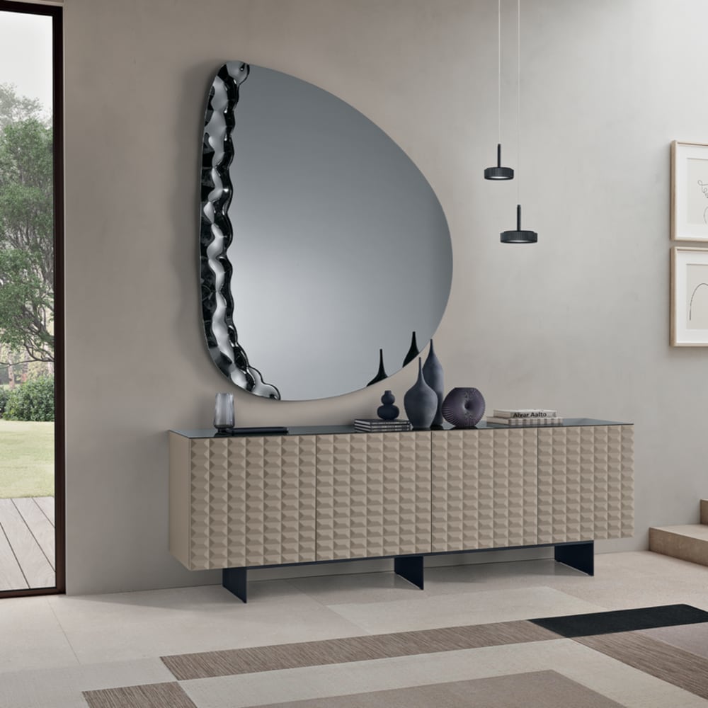 Miroir gris en forme de 131 x 160 cm (h)