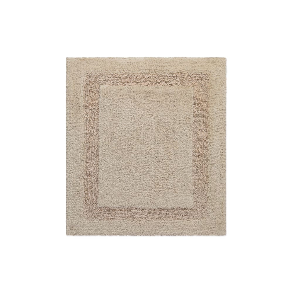 Tapis de bain beige en coton 55x65