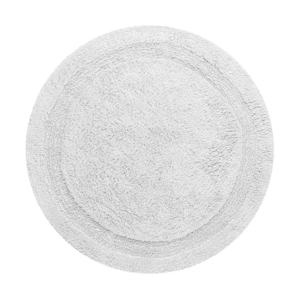 Tapis de bain blanc rond
