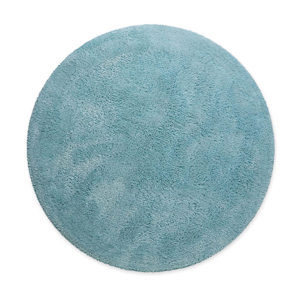 Tapis de bain bleu gris - rond