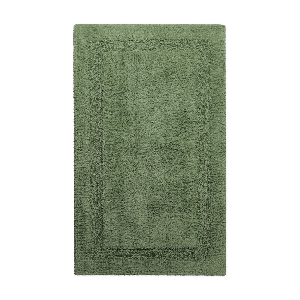 Tapis de bain vert en coton 80x150
