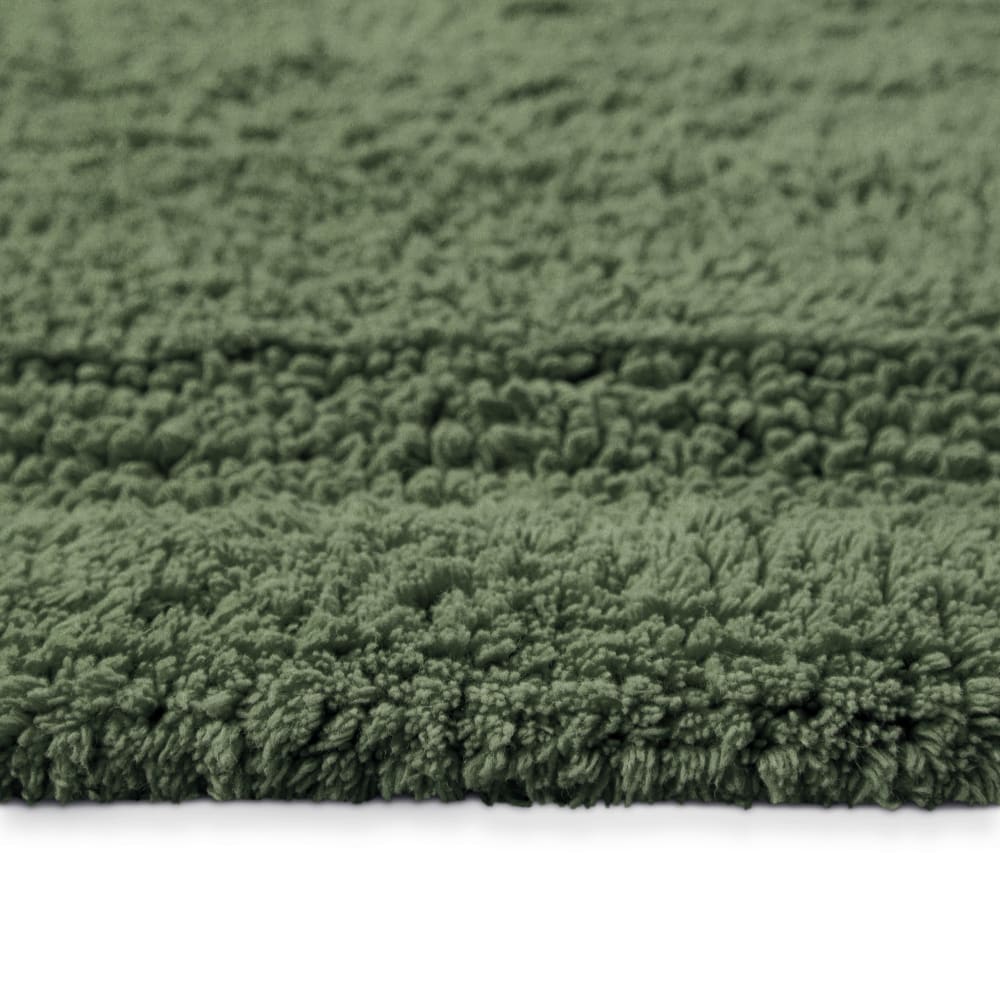 Tapis de bain vert en coton 55x65 — vue 4
