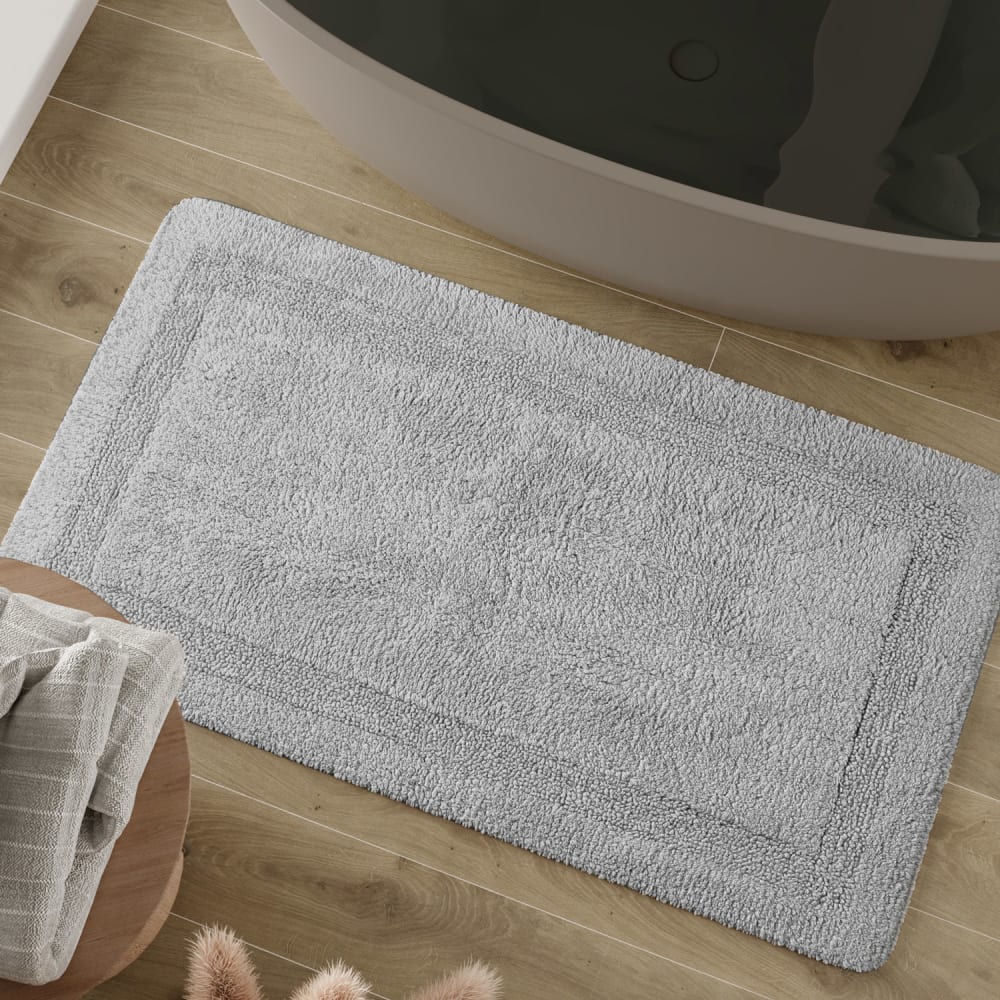 Badematte hellgrau aus Baumwolle 80x150 - Maisons Du Monde