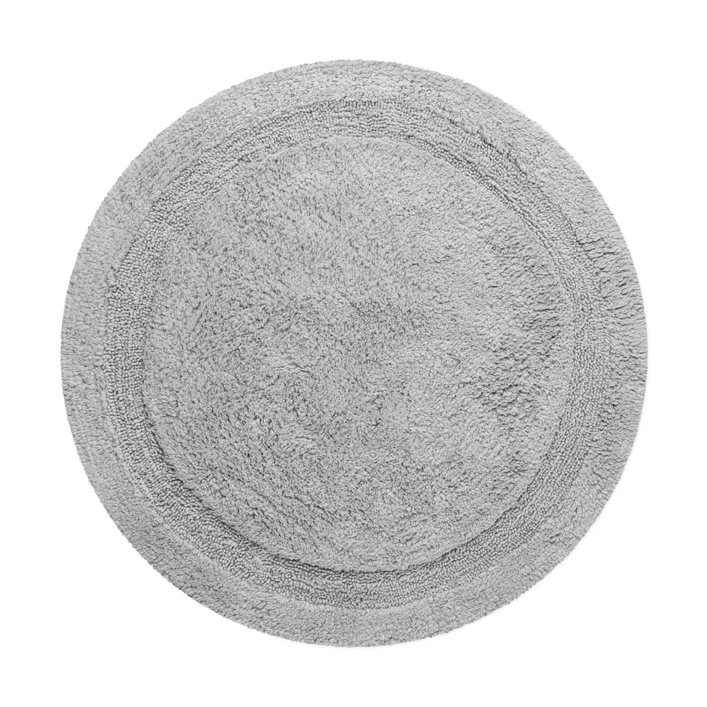 Tapis de bain gris clair - rond