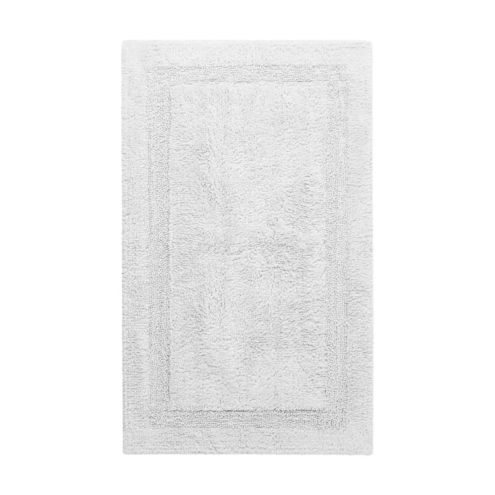 tapis de bain blanc en - coton