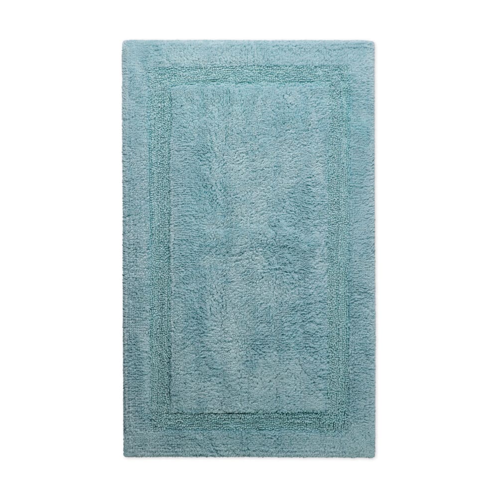 Tapis de bain bleu gris