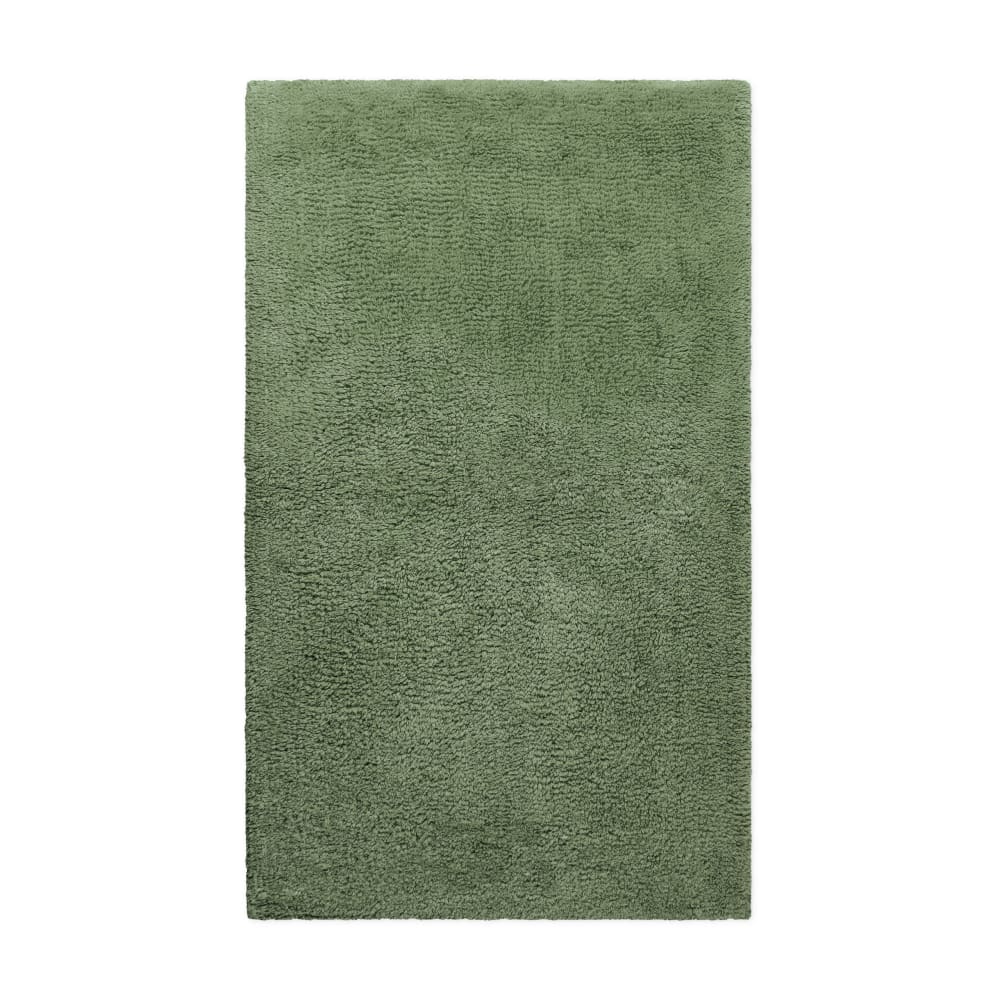 Tapis de bain vert en coton 60x100