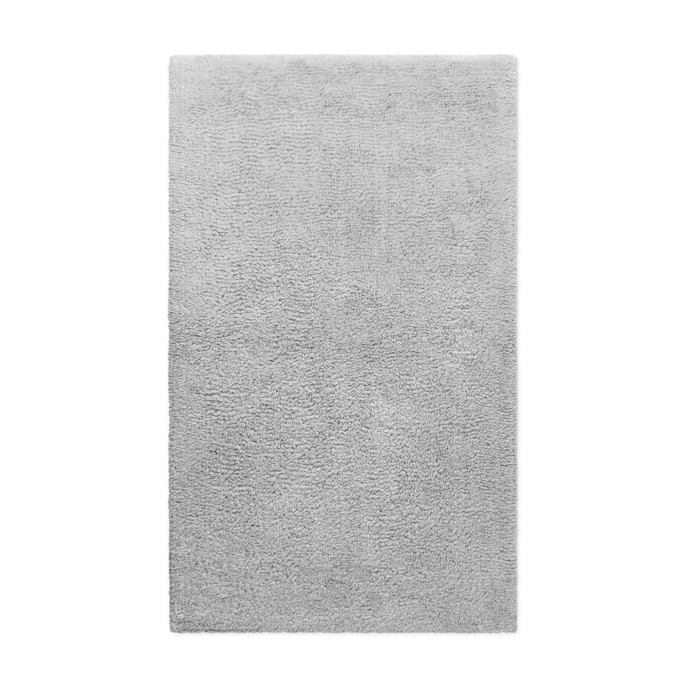 Tapis de bain gris clair en coton 55x65
