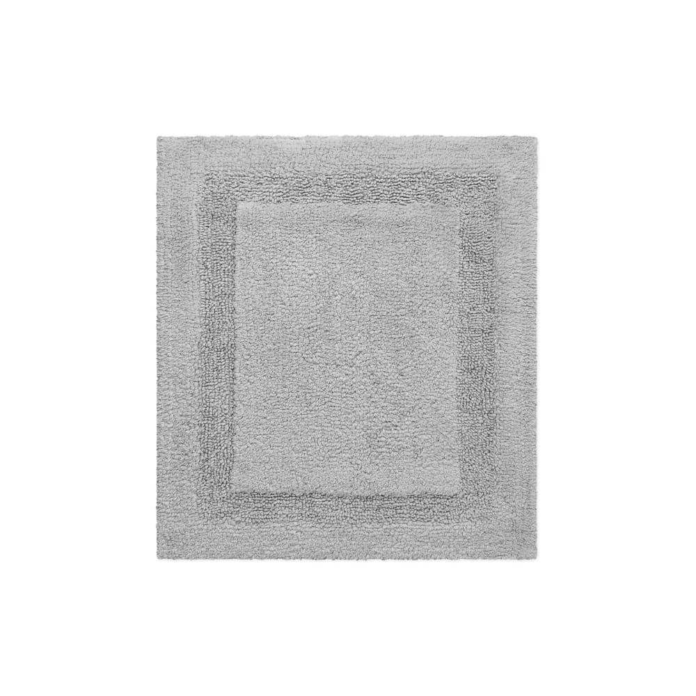 Tapis de bain gris clair en coton 55x65