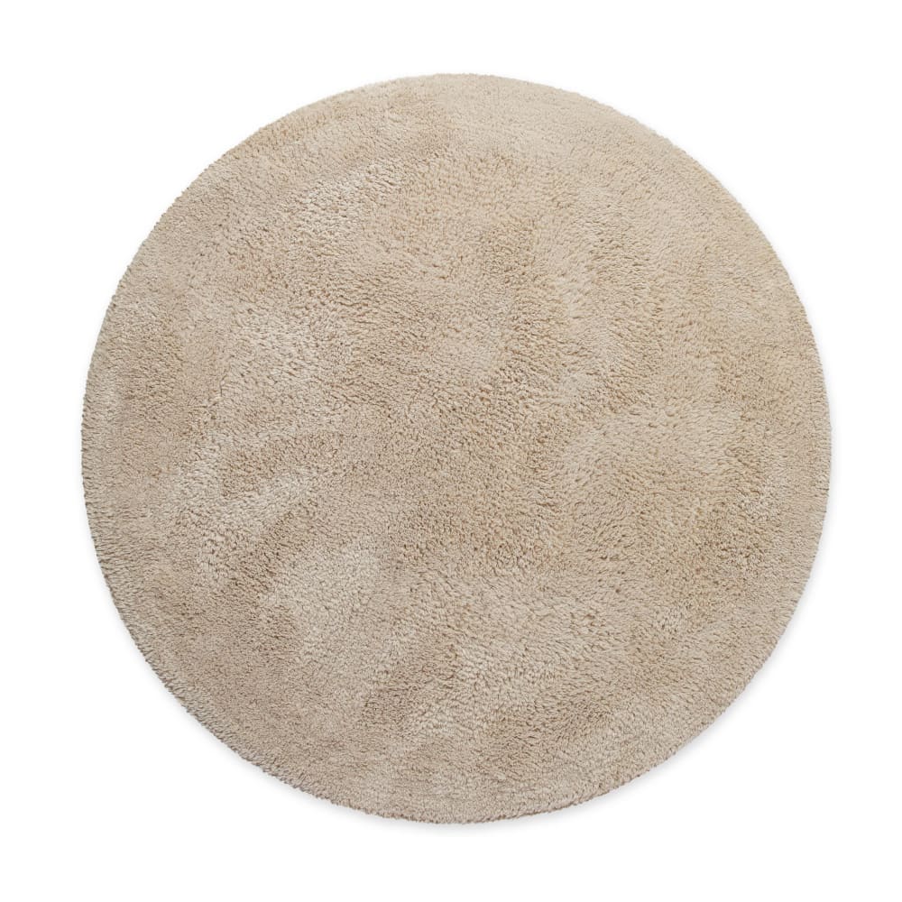 Tapis de bain beige rond