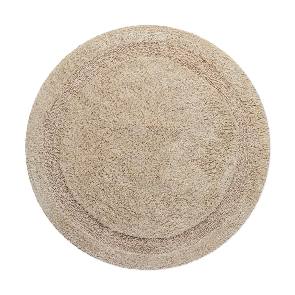 Tapis de bain beige rond