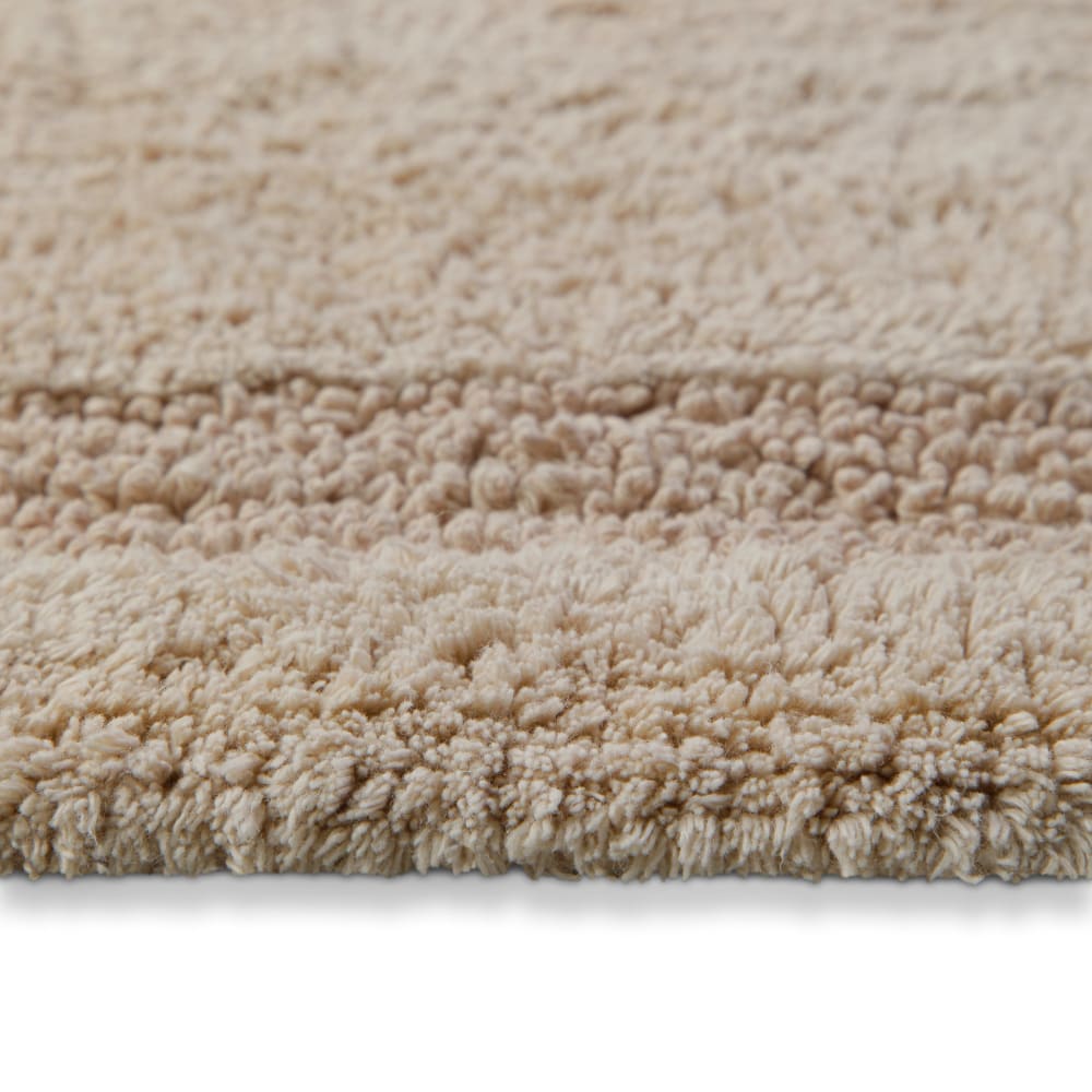 Tapis de bain beige en coton 80x150 — vue 4