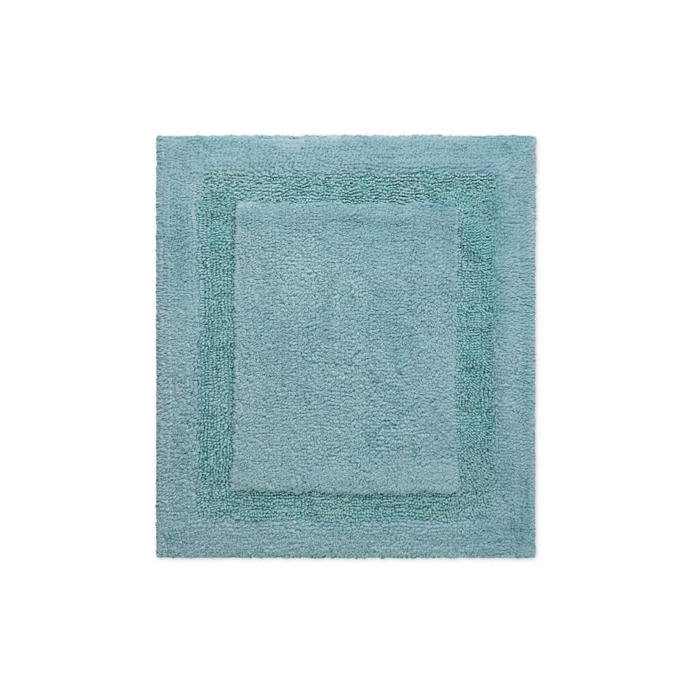 Tapis de bain bleu gris en coton 55x65