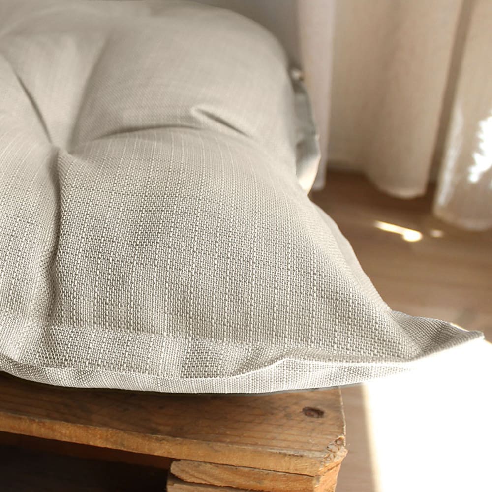 Coussin palette outdoor uni déperlant & anti-UV naturel 120x80cm