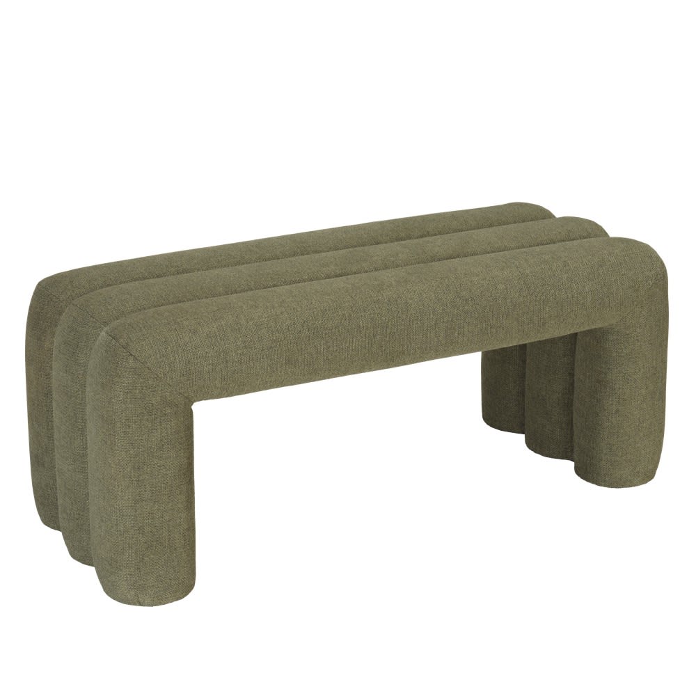 banc en tissu vert l100