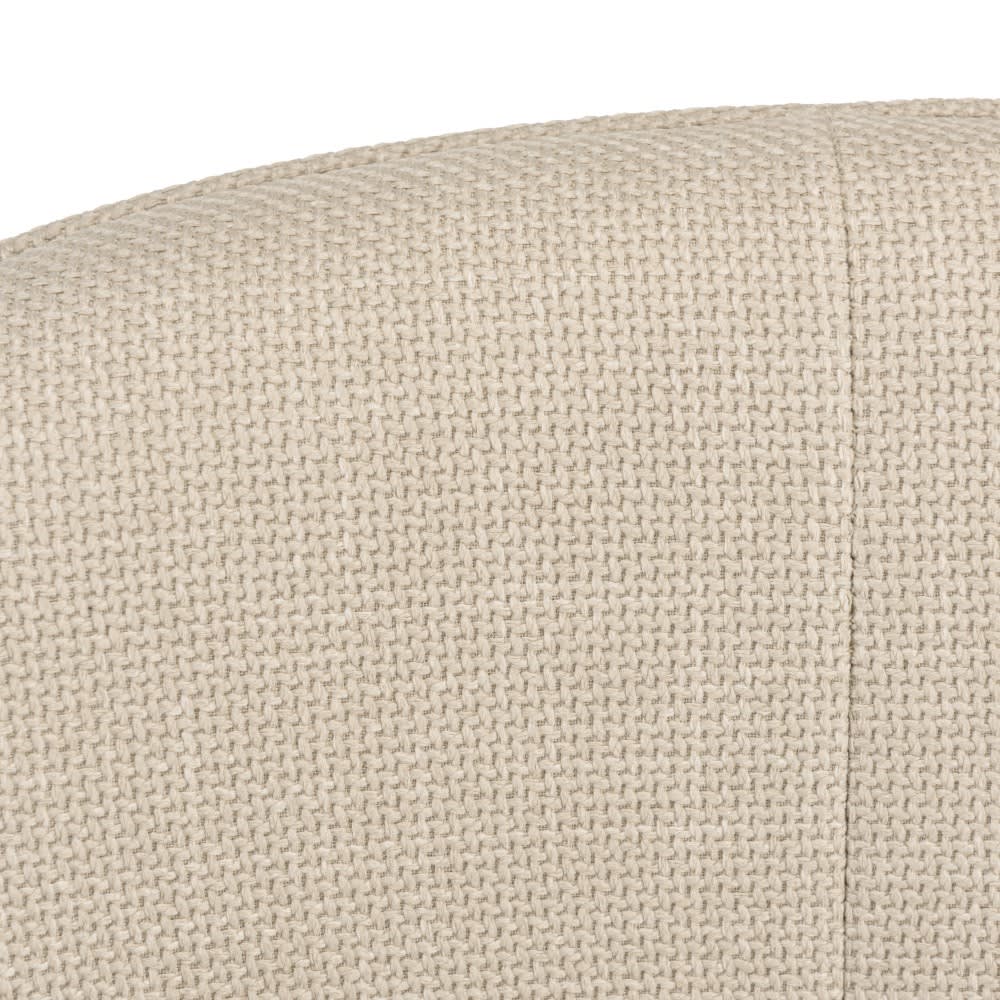 Fauteuil rembourré en tissu beige