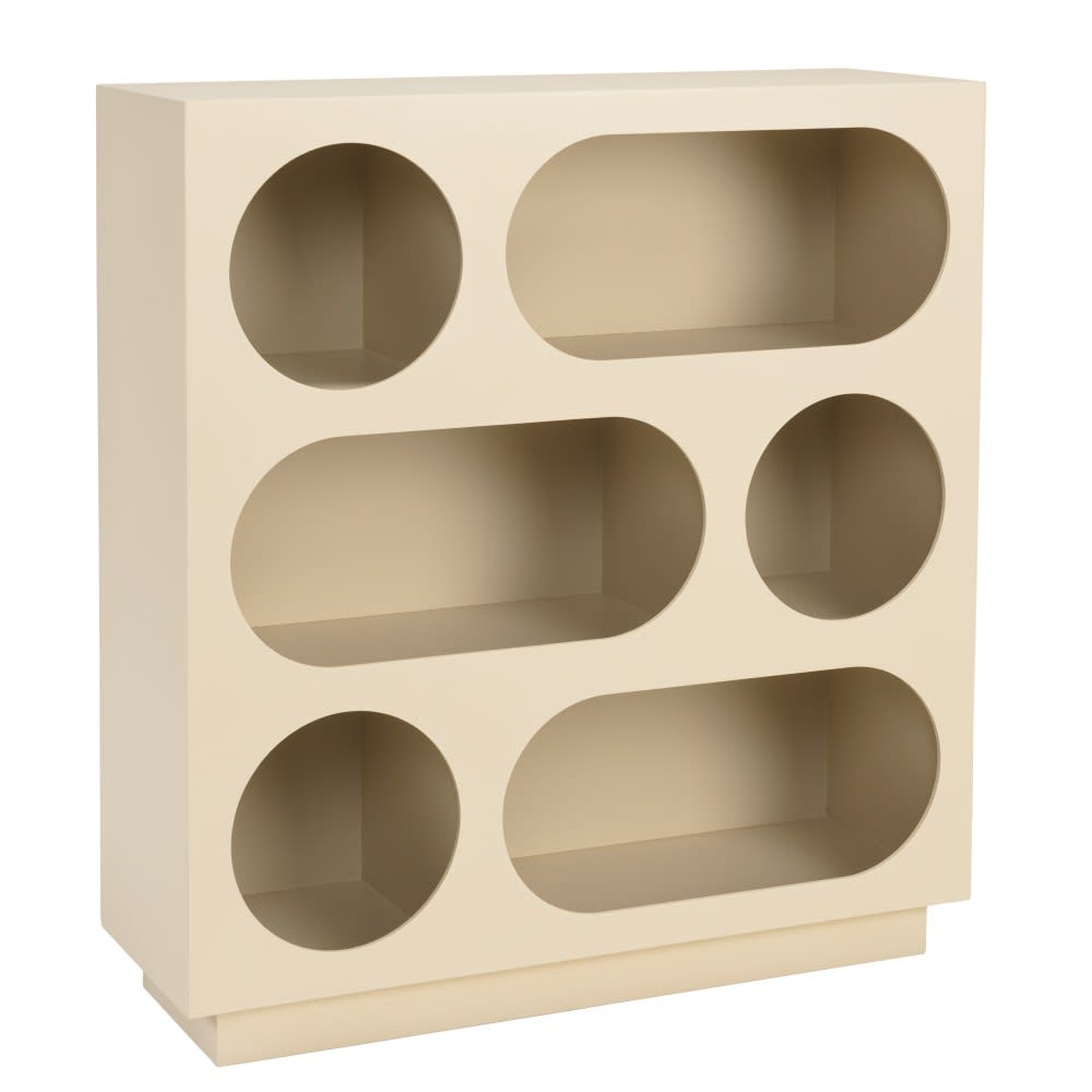 MACABANE Sideboard 70 x 23 cm, 6 Fächer style classic chic Beige Spanplatte