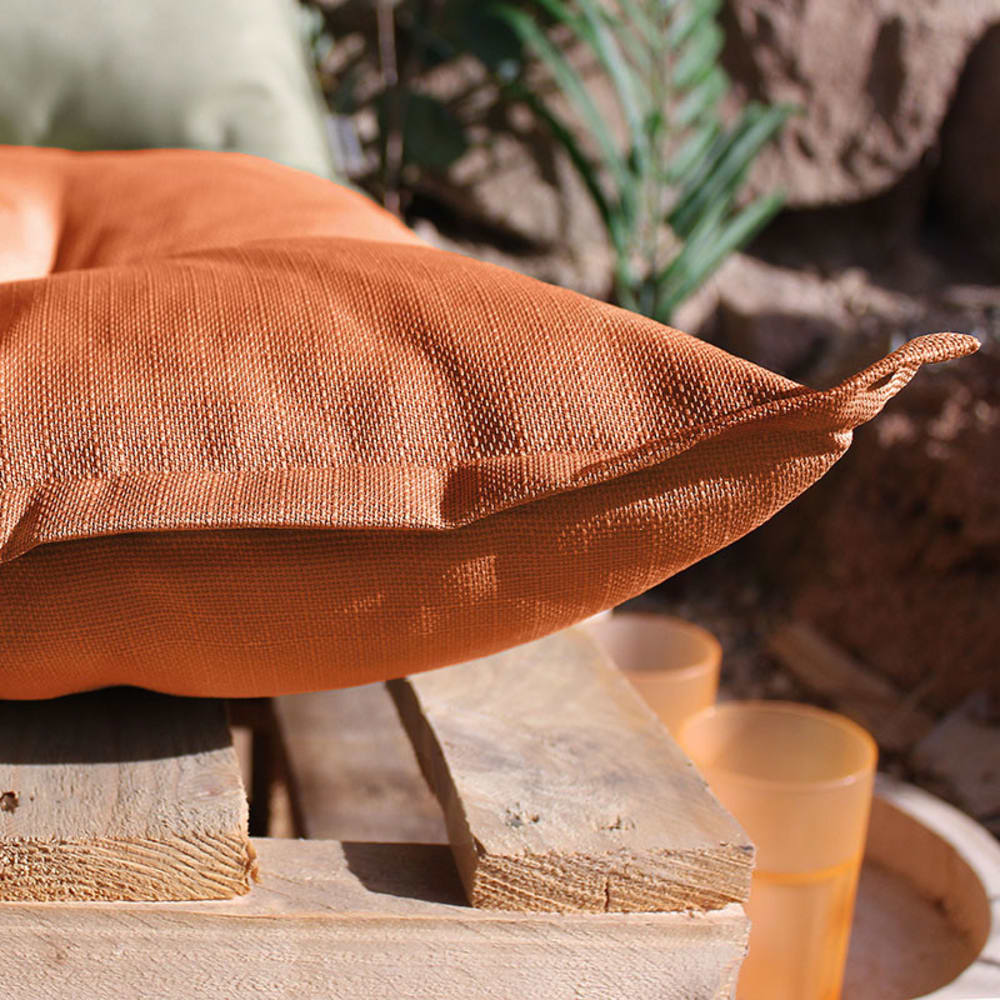 Coussin palette outdoor uni déperlant & anti-UV orange 120x80cm