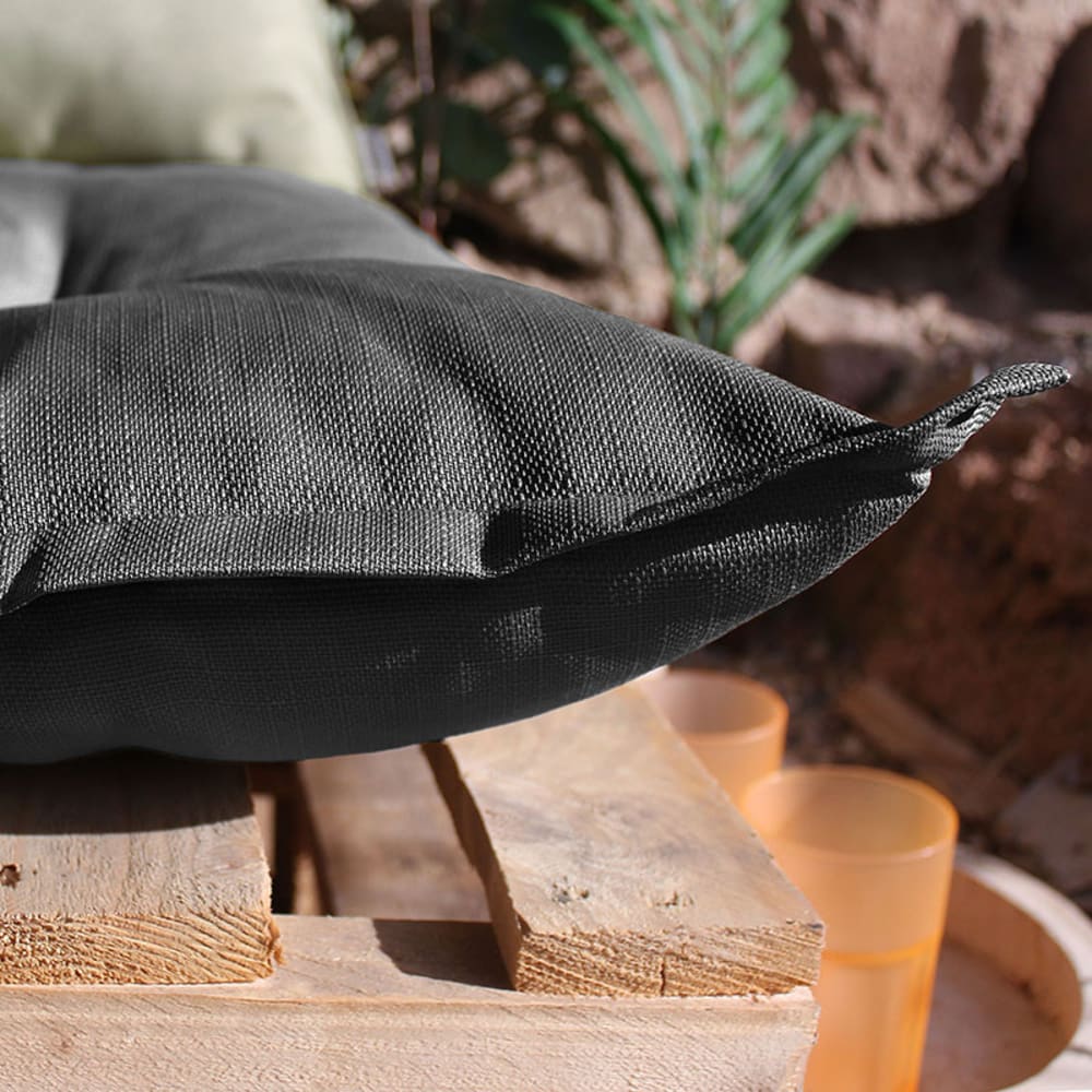 Coussin palette outdoor uni déperlant & anti-UV gris 120x80cm
