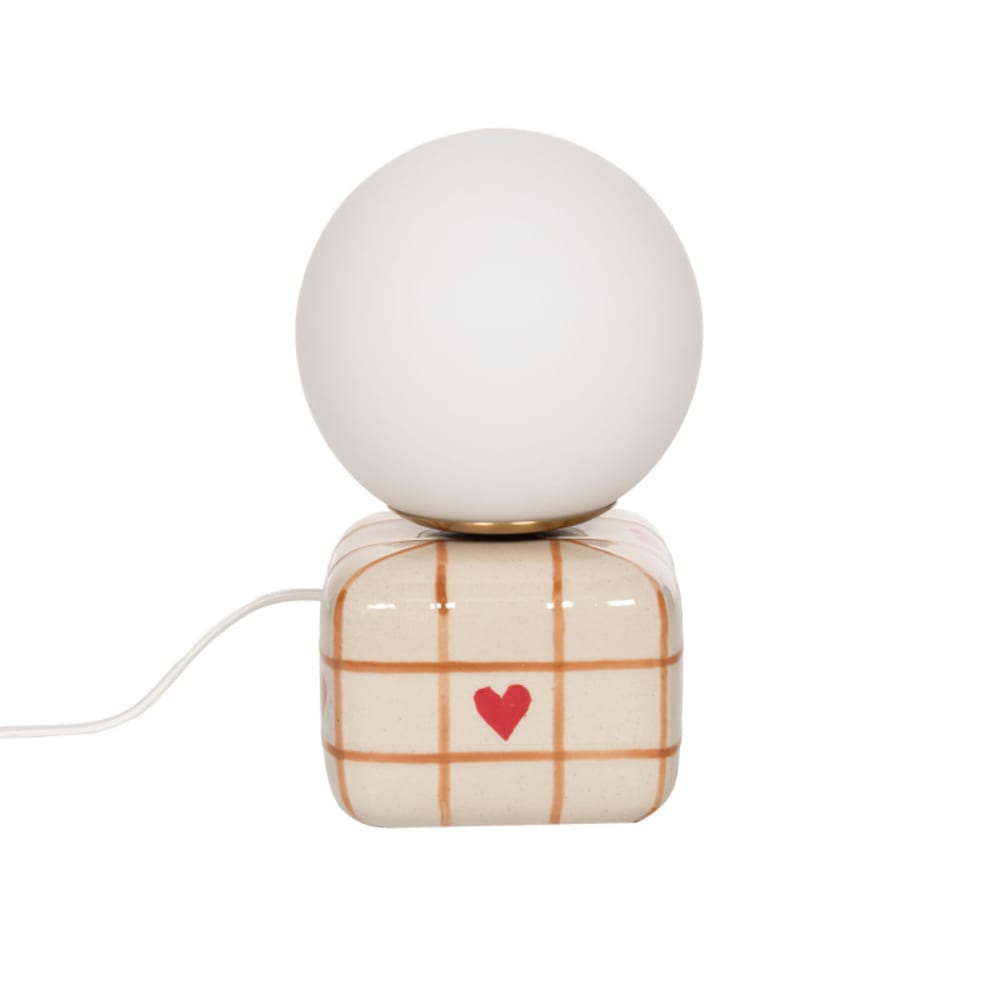 Lampe chevet Maya coeur beige en céramique - Maisons du Monde