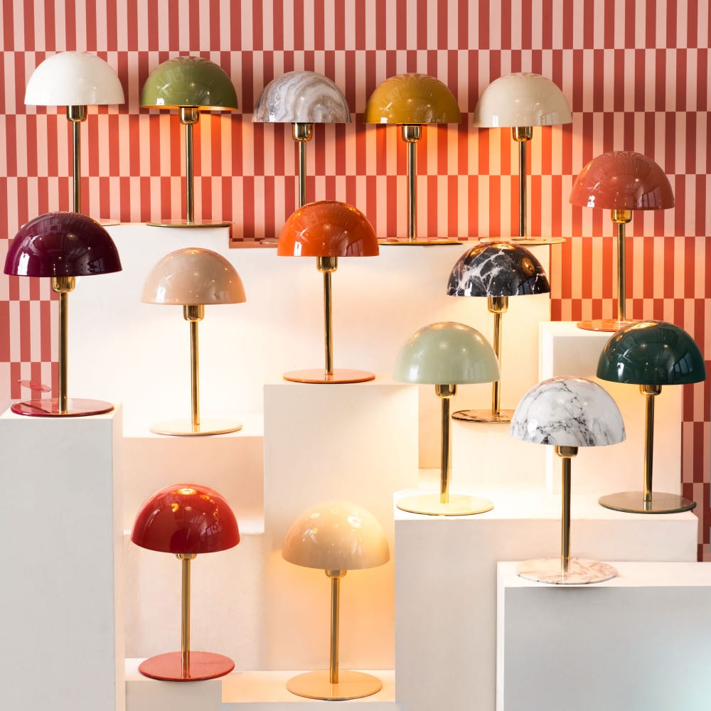 Lampe basile blanc en métal — vue 3