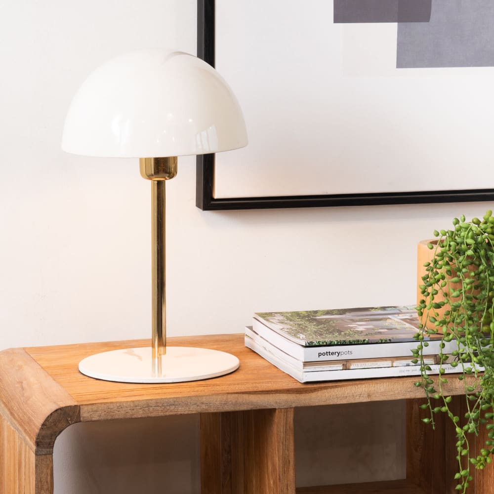 Lampe basile blanc en métal — vue 4