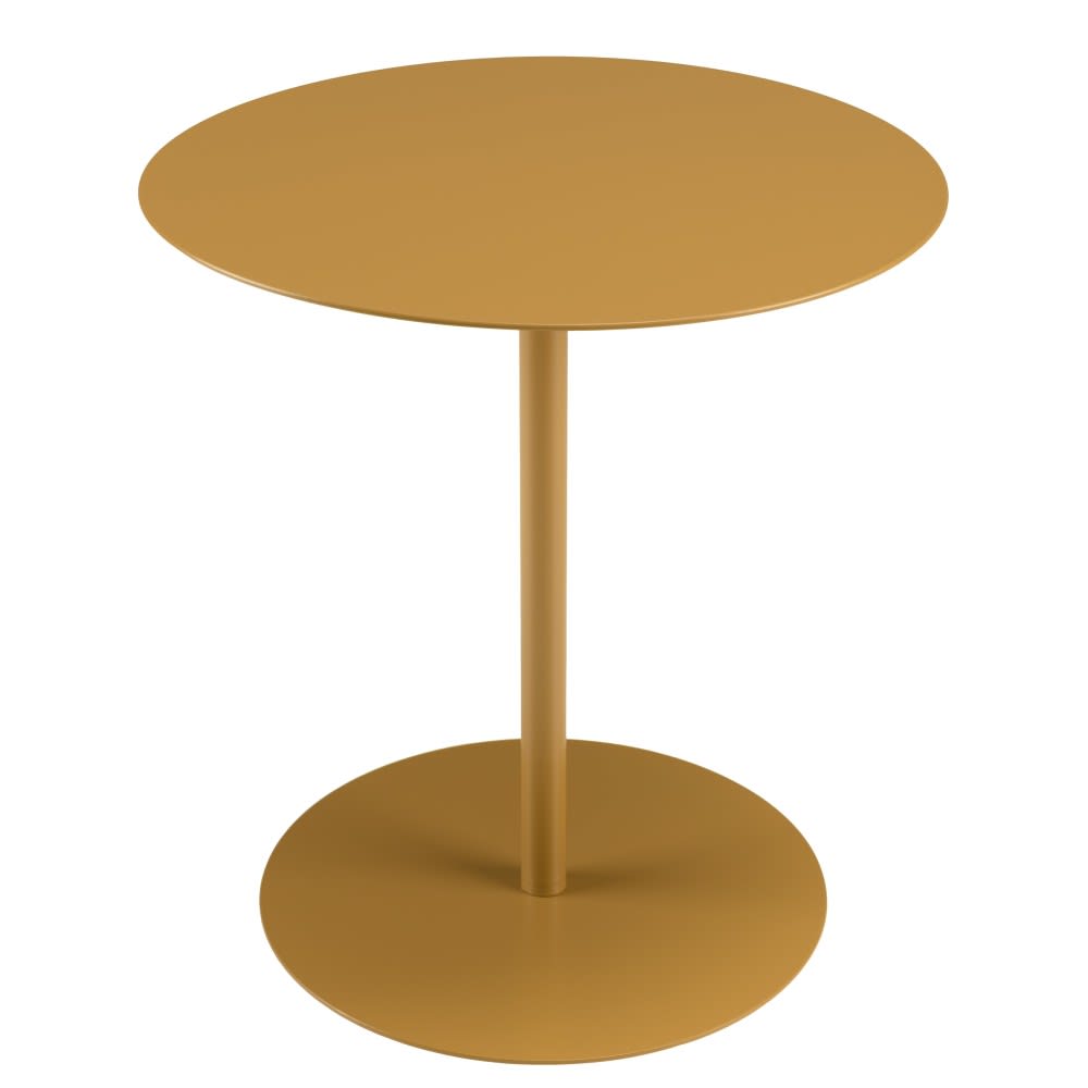 Table d'appoint ronde en acier marron d40 Table d'appoint ronde en acier marron d40