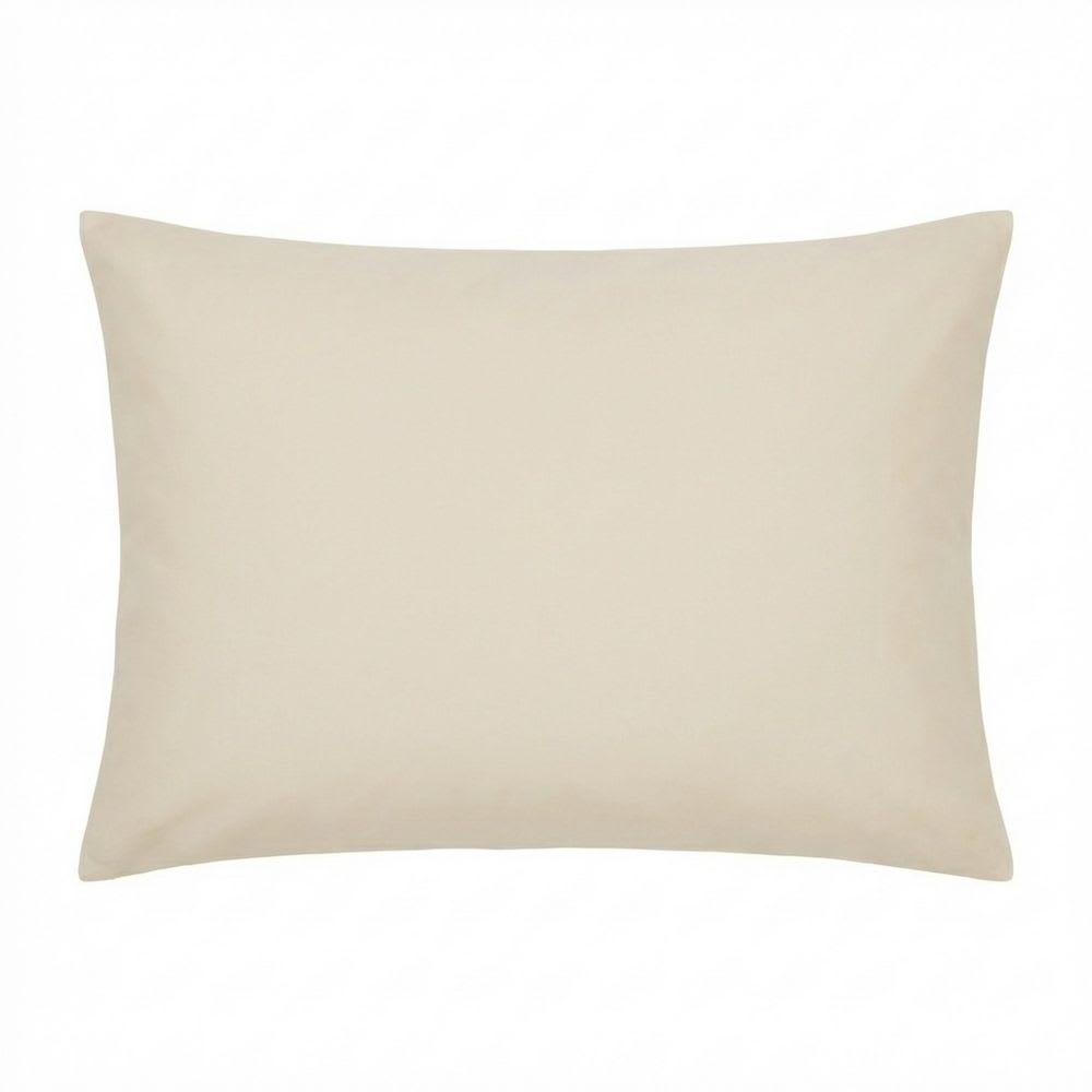 Taie d'oreiller percale de coton uni 50x70 cm