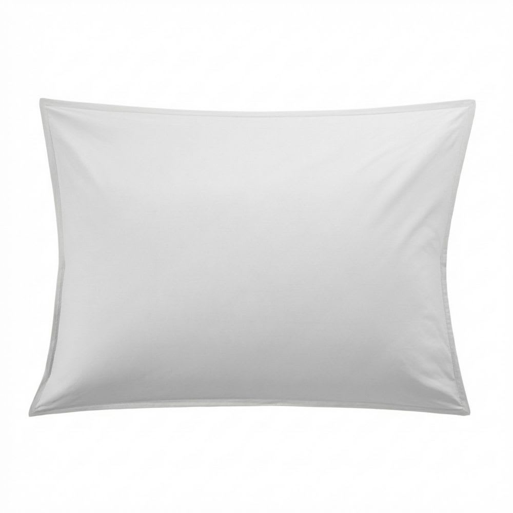 Taie d'oreiller percale de coton uni 50x70 cm