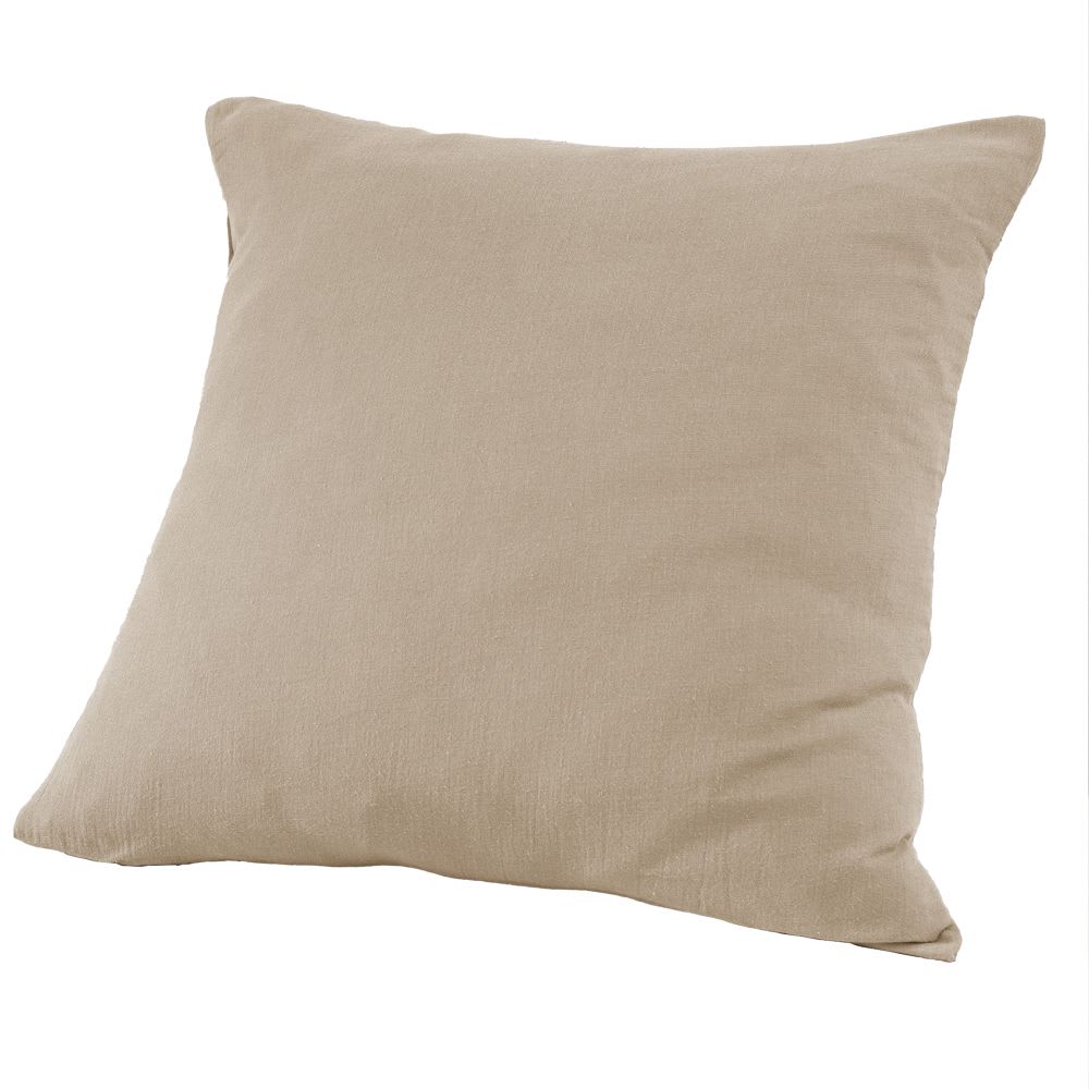 Taie d'oreiller gaze de coton uni 80x80 cm