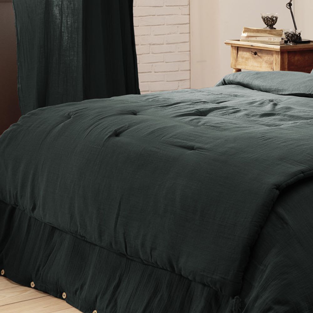 Edredon gaze de coton uni 180x240 cm - Maisons du Monde