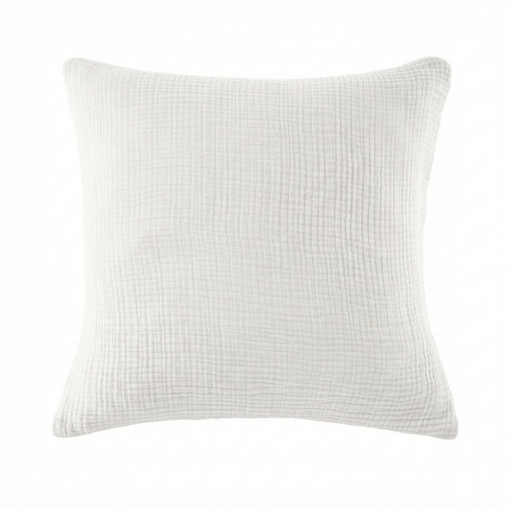 Taie d'oreiller gaze de coton uni 60x60 cm