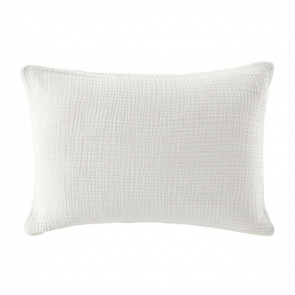 Taie d'oreiller gaze de coton uni 50x70 cm