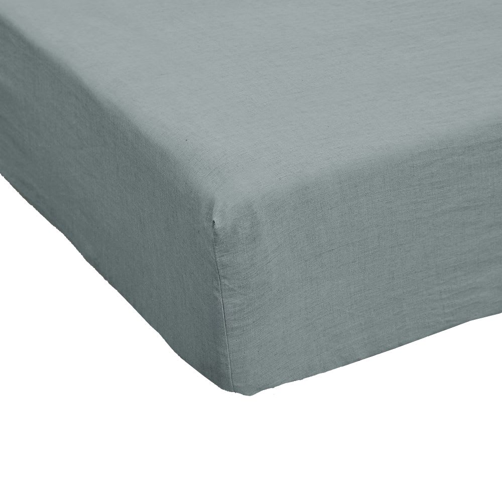 drap housse lin uni 140x190+30