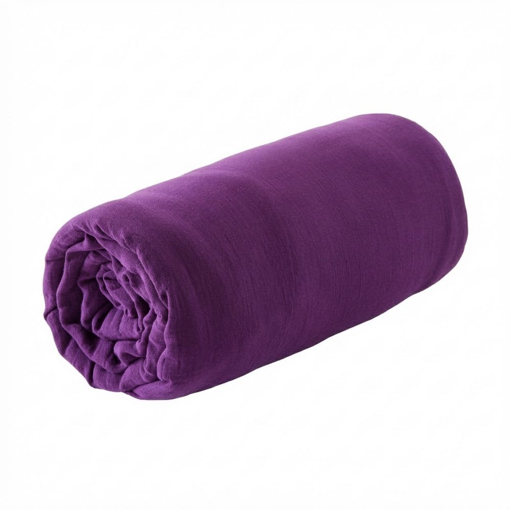 Drap housse gaze de coton uni 160x200+30 cm — vue 3