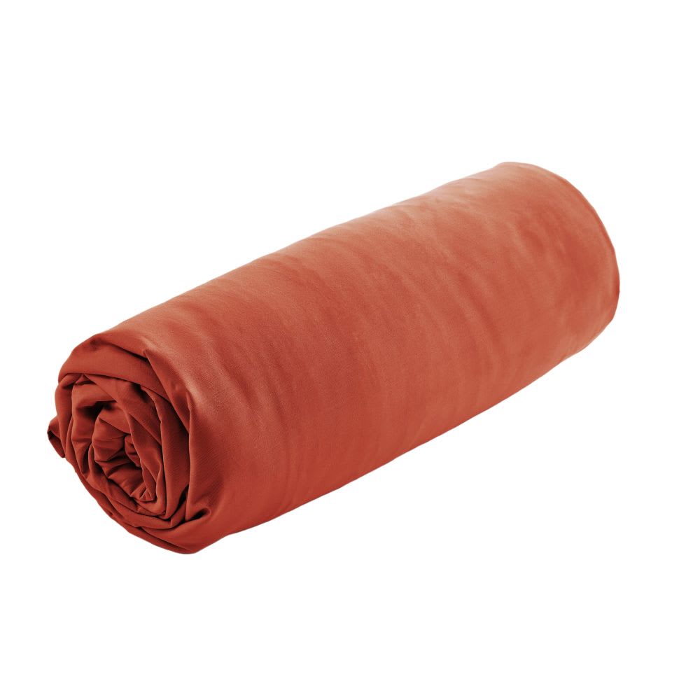Drap housse percale de coton uni 180x200+35 cm — vue 3