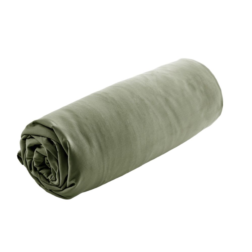 Drap housse percale de coton uni 180x200+35 cm — vue 3