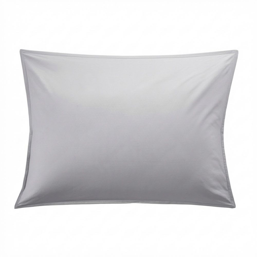 Taie d'oreiller percale de coton uni 50x70 cm