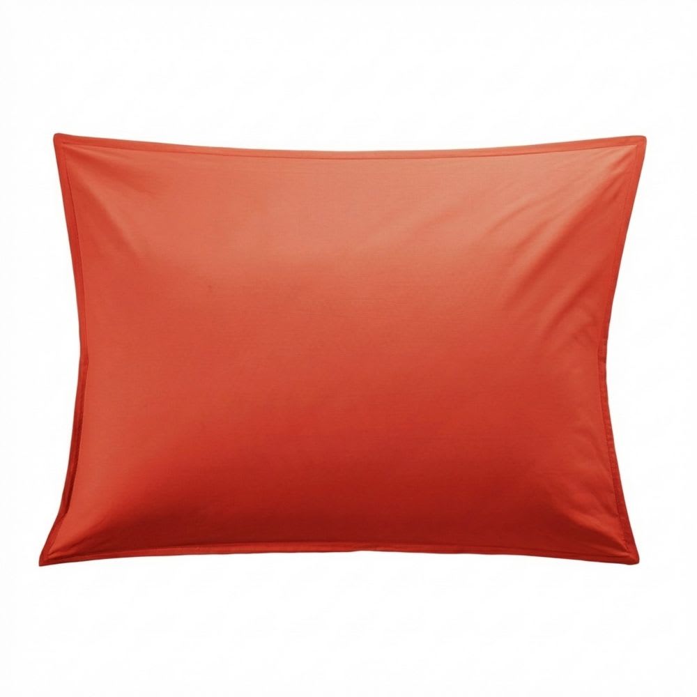 Taie d'oreiller percale de coton uni 50x70 cm