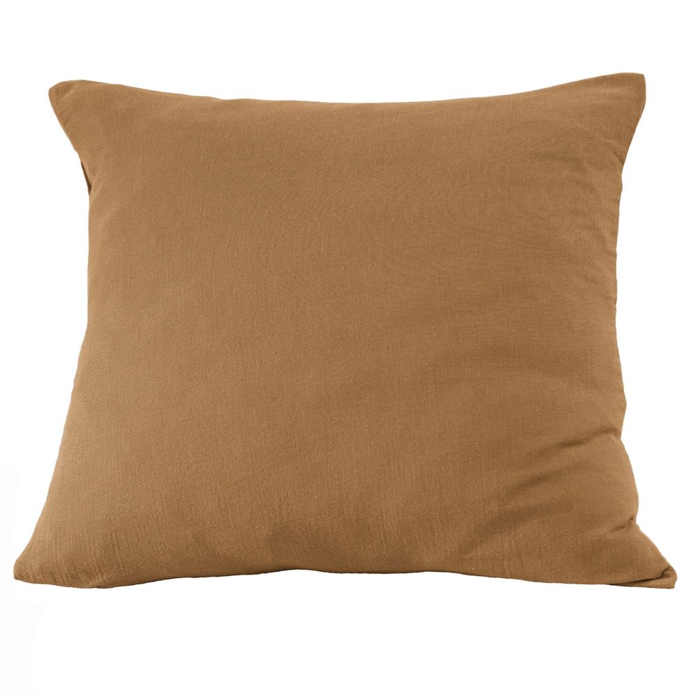 Taie d'oreiller gaze de coton uni 80x80 cm