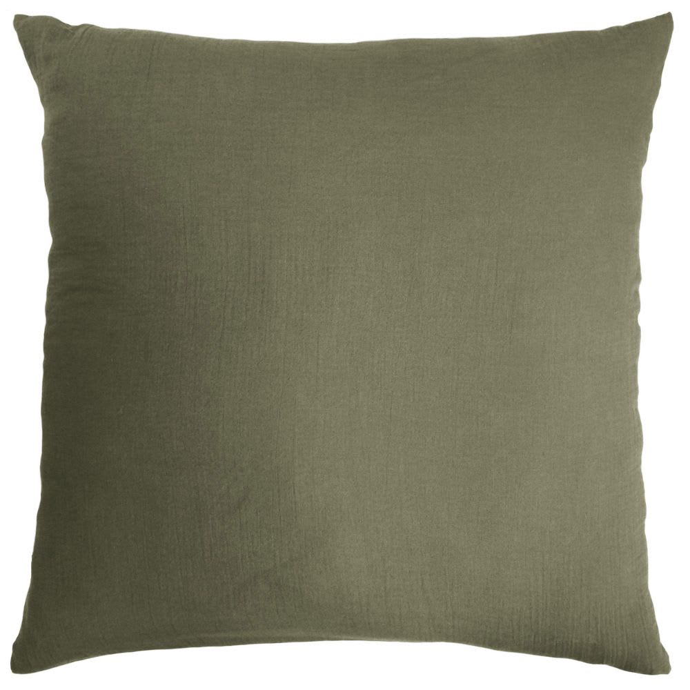 Taie d'oreiller gaze de coton uni 80x80 cm - Maisons du Monde
