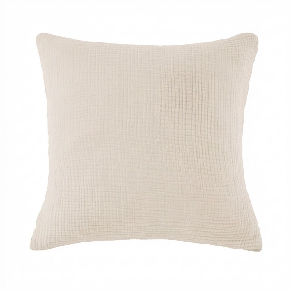 Taie d'oreiller gaze de coton uni 60x60 cm