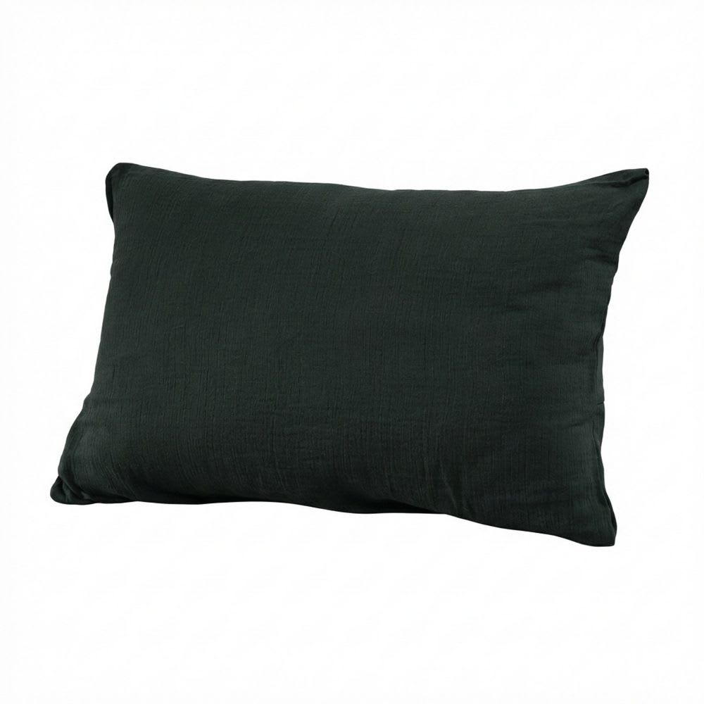 Taie d'oreiller gaze de coton uni 50x70 cm