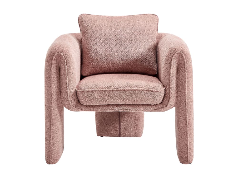 Fauteuil droit polyester rose