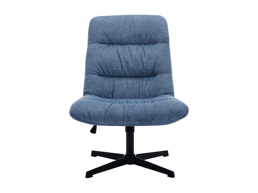 Fauteuil droit polyester bleu Fauteuil droit polyester bleu