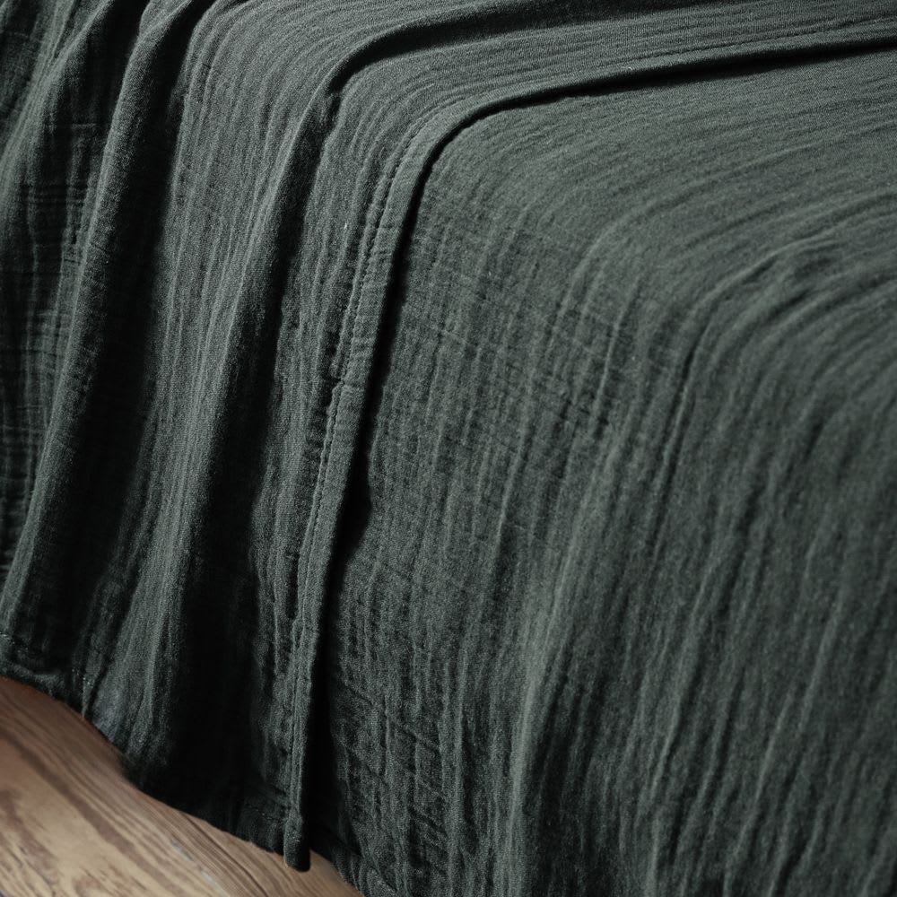 Drap plat gaze de coton uni 270x300 cm - Maisons du Monde